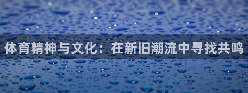 3377体育官网下载招商电话：体育精神与文化：在新旧潮流中寻